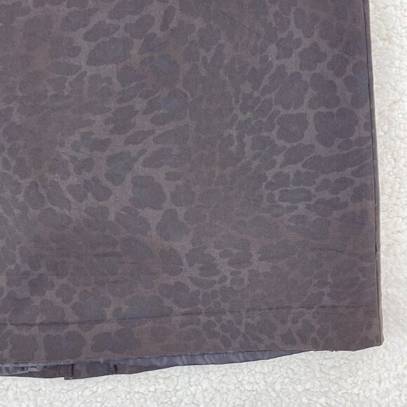 Willi Smith Women's Brown Animal‎ Print A-Line Work Wear Business Skirt Size 4 - Picture 2 of 8